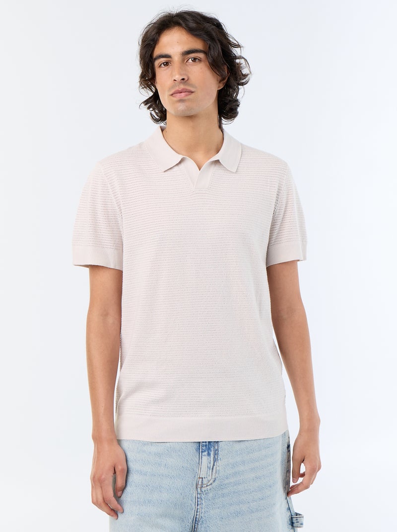 Polo en coton uni pour homme Gris - Kiabi
