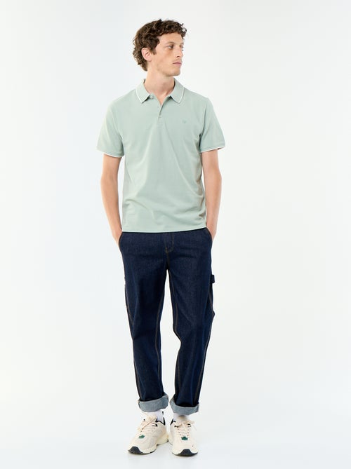 Polo en coton uni pour homme - Kiabi Polo en coton uni pour homme - Kiabi