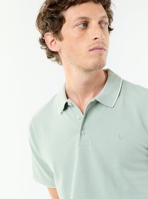 Polo en coton uni pour homme - Kiabi Polo en coton uni pour homme - Kiabi