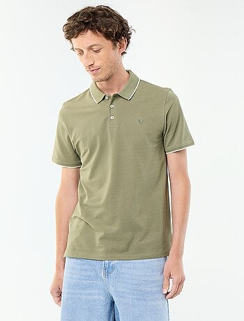 Polo en coton uni homme