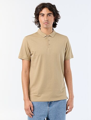 Polo en jersey avec col boutonné