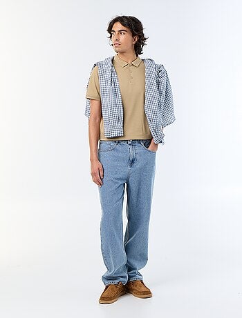 Polo en jersey avec col boutonné