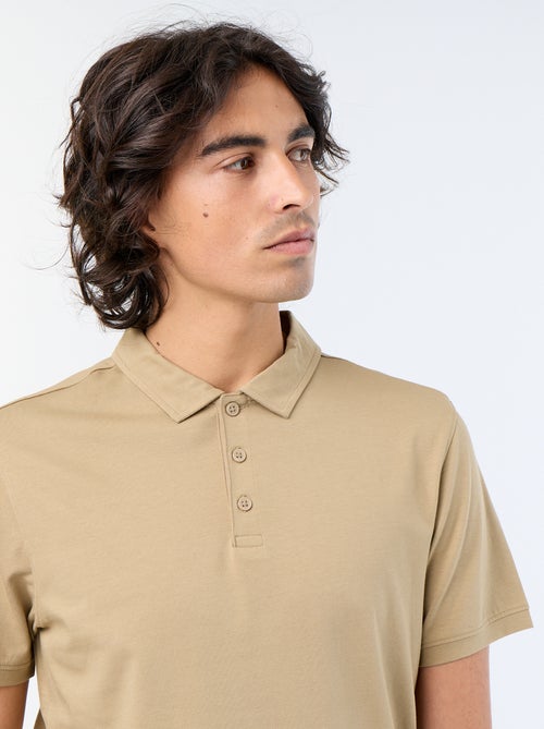 Polo en jersey avec col boutonné - Kiabi Polo en jersey avec col boutonné - Kiabi