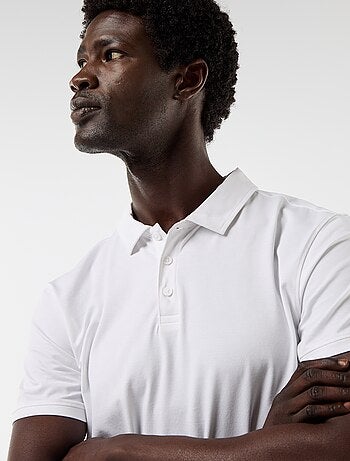 Polo en jersey avec col boutonné