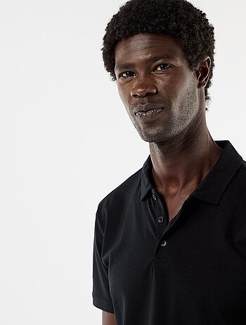 Polo en jersey avec col boutonné