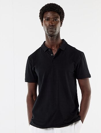 Polo en jersey avec col boutonné