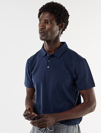 Polo en jersey avec col boutonné