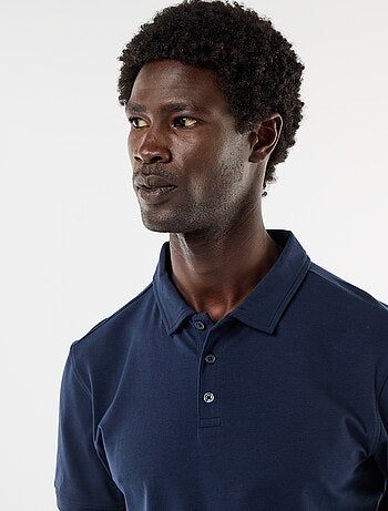 Polo en jersey avec col boutonné