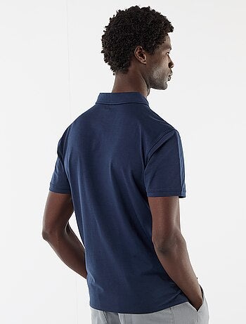 Polo en jersey avec col boutonné