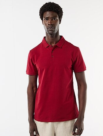 Polo en jersey avec col boutonné