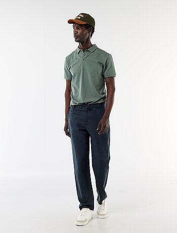 Polo en jersey avec col boutonné