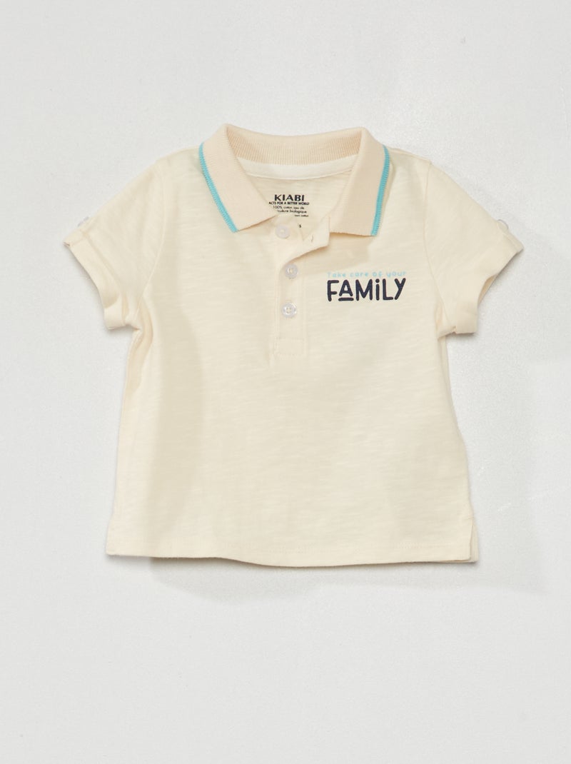 Polo en jersey Blanc - Kiabi