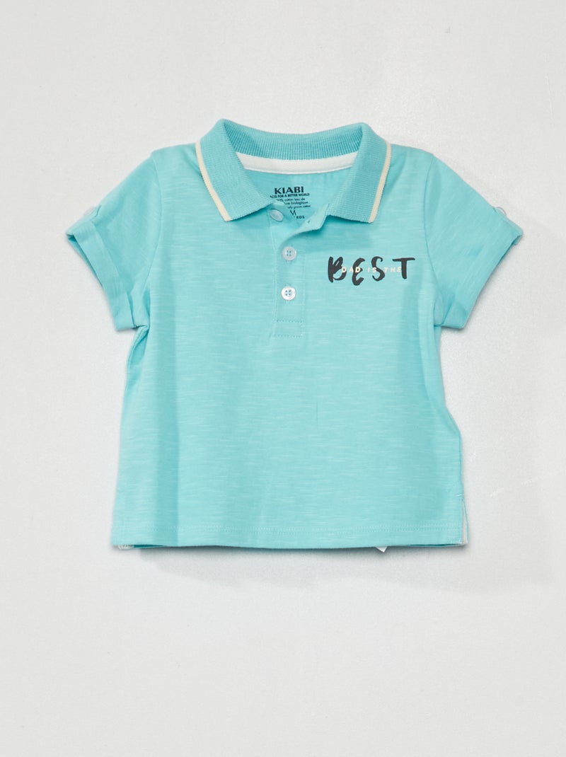 Polo en jersey Bleu - Kiabi