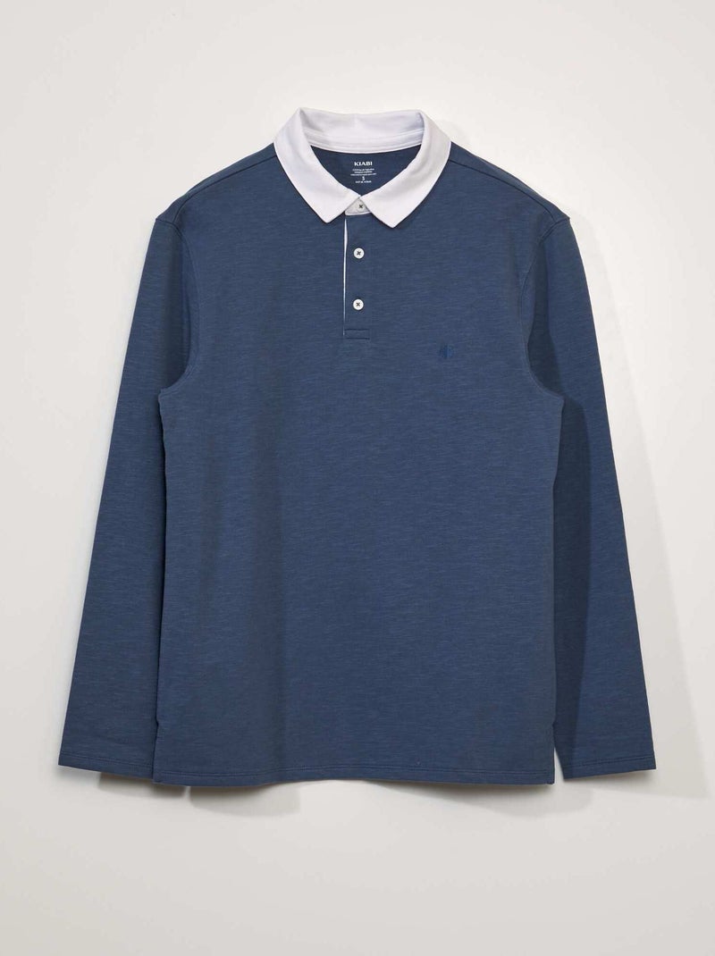Polo en jersey Bleu - Kiabi