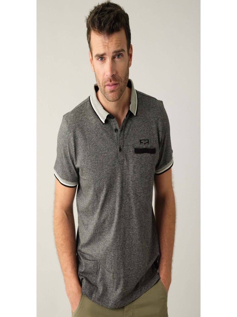Polo en jersey  'Deeluxe' Gris - Kiabi