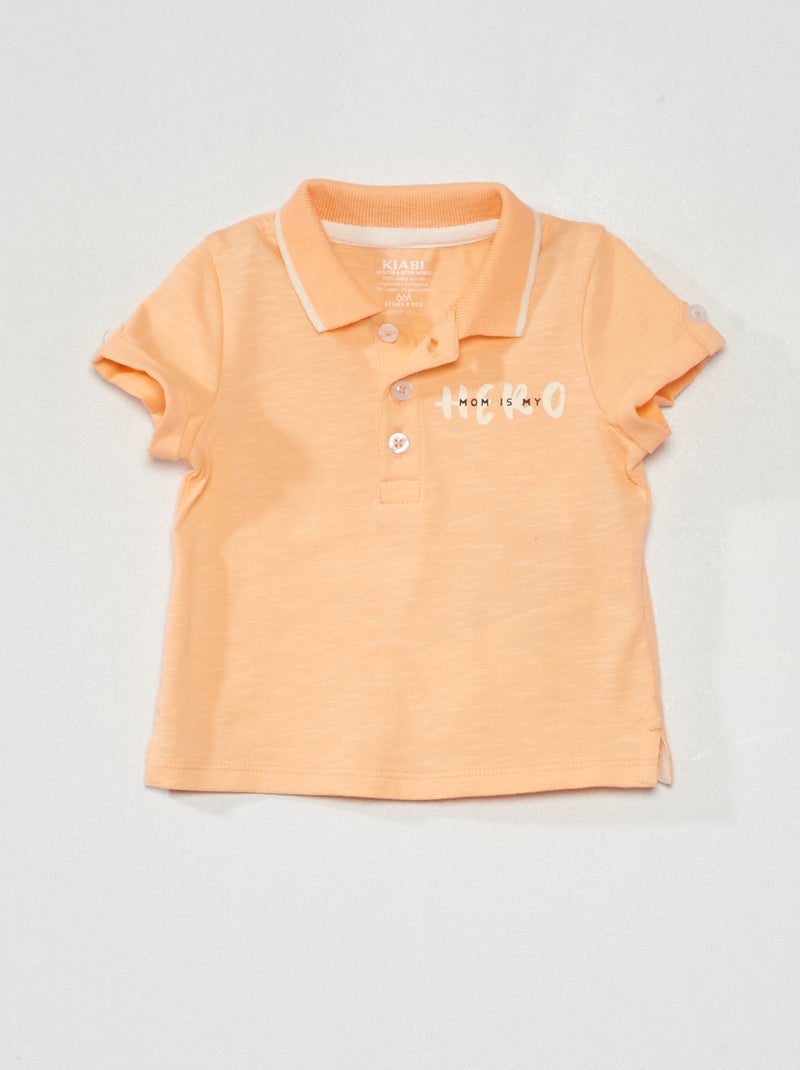 Polo en jersey Orange - Kiabi