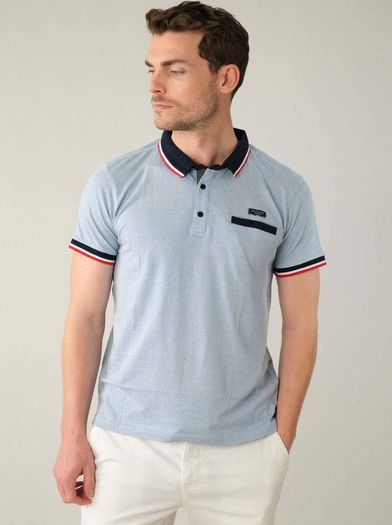 Polo en jersey pour homme 'Deeluxe' Bleu - Kiabi