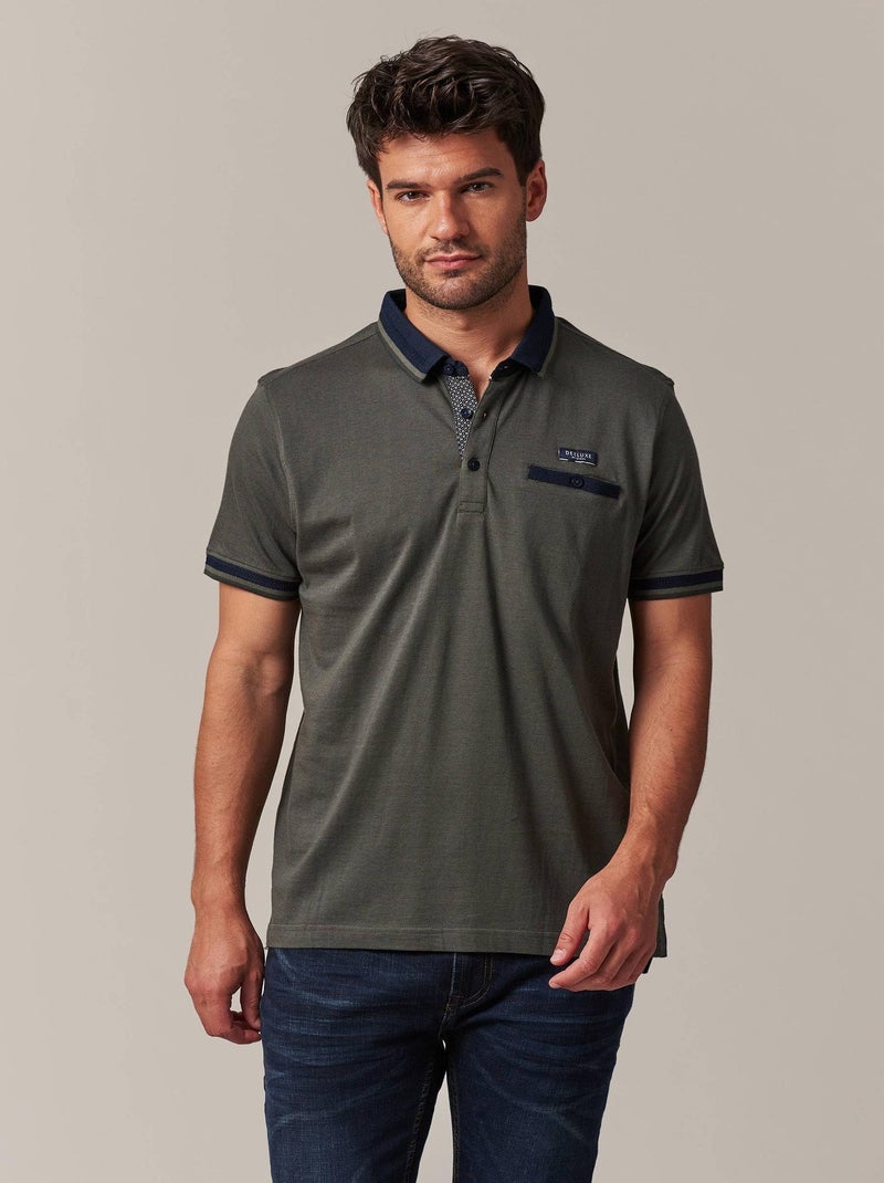 Polo en jersey pour homme 'Deeluxe' Vert chèvrefeuille - Kiabi