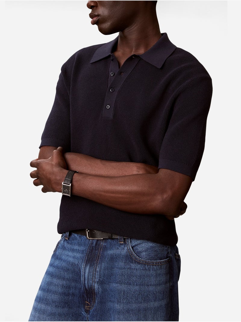 Polo en maille - Calvin Klein Bleu foncé - Kiabi