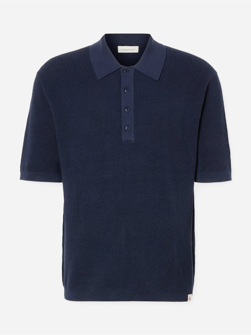 Polo en maille - Calvin Klein Bleu foncé - Kiabi