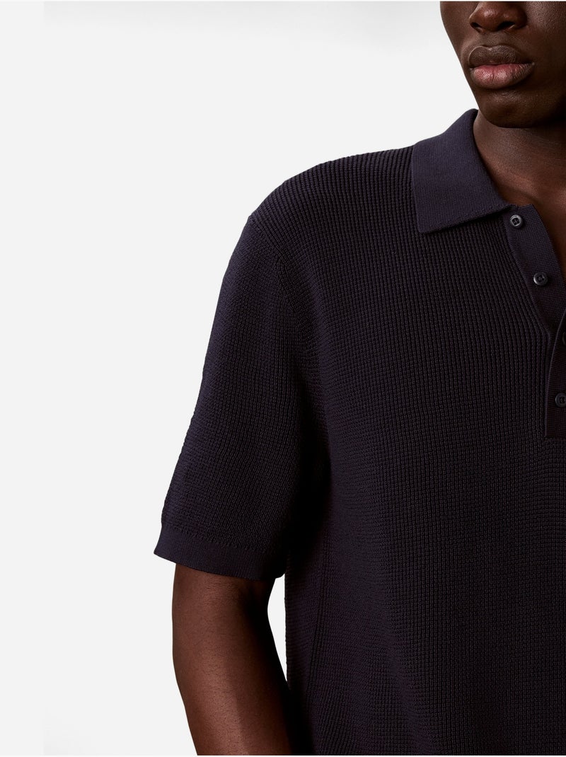 Polo en maille - Calvin Klein Bleu foncé - Kiabi