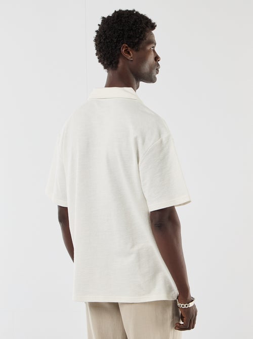 Polo en maille à manches courtes - Kiabi