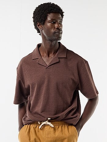 Polo en maille à manches courtes