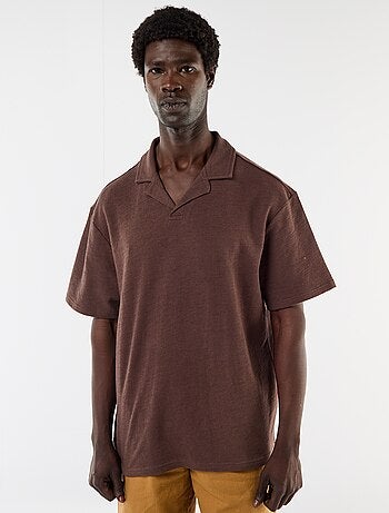 Polo en maille à manches courtes