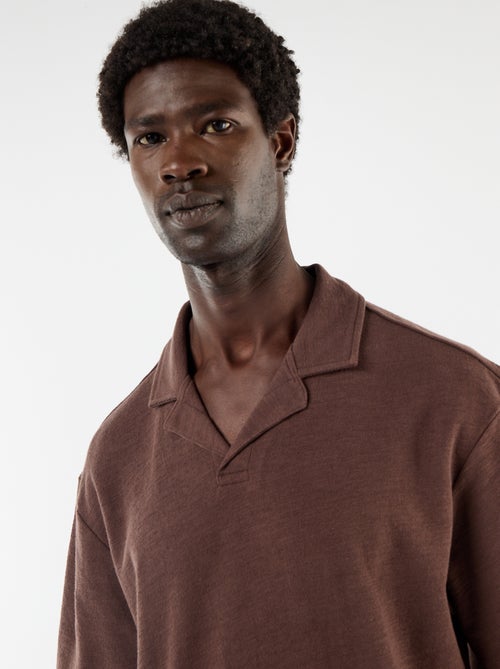 Polo en maille à manches courtes - Kiabi