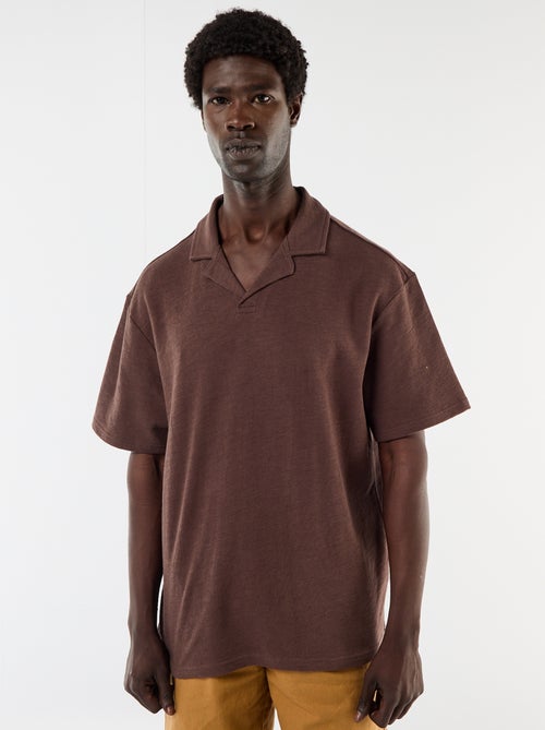 Polo en maille à manches courtes - Kiabi