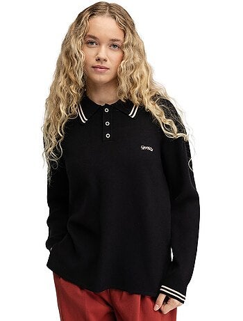 Polo en maille à manches longues femme femme verelle-w