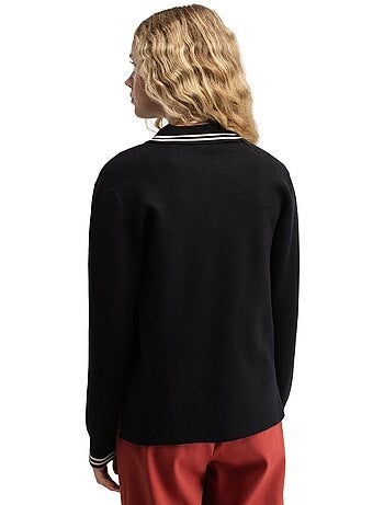 Polo en maille à manches longues femme femme verelle-w