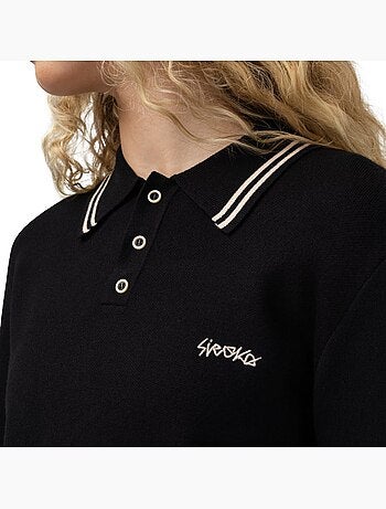 Polo en maille à manches longues femme femme verelle-w