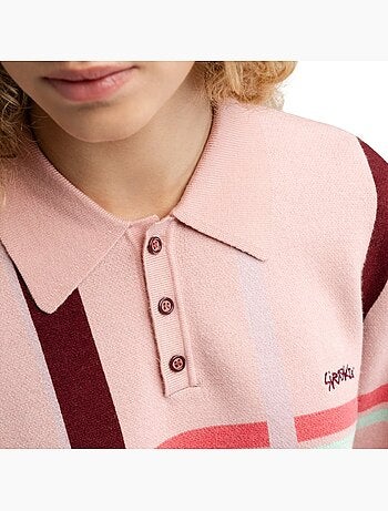 Polo en maille à manches longues femme femme verelle-w