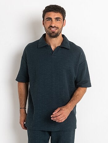 Polo en maille avec col tailleur