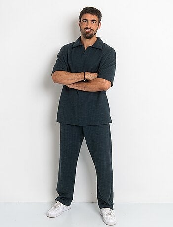 Polo en maille avec col tailleur