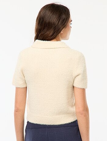 Polo en maille fantaisie