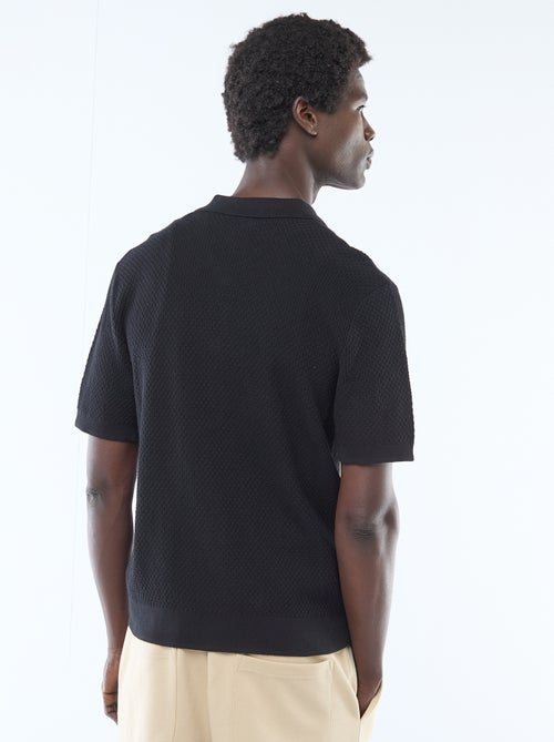 Polo en maille gaufrée - Kiabi