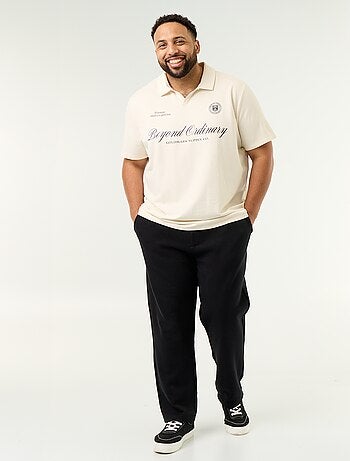 Polo en maille jersey manches courtes