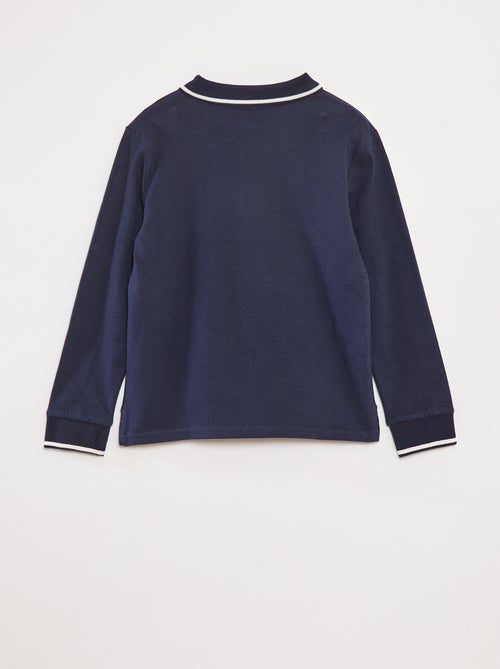 Polo en maille jersey style rugby - Kiabi