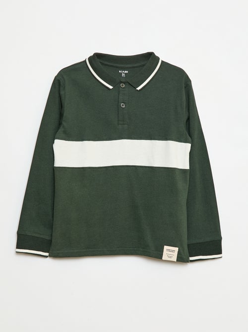 Polo en maille jersey style rugby - Kiabi