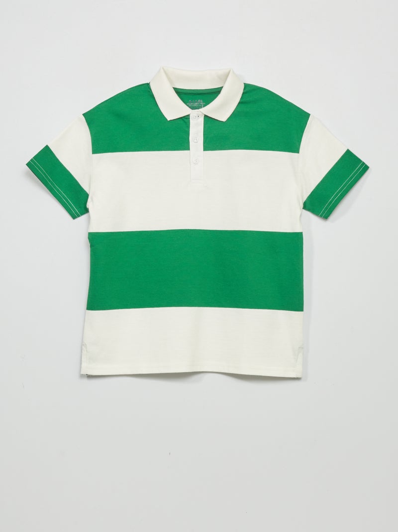 Polo en maille jersey Vert - Kiabi