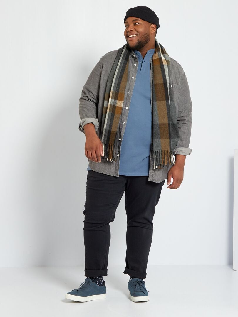 Polo en maille piqué Bleu - Kiabi