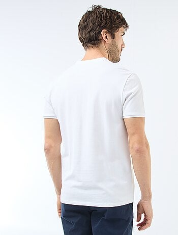 Polo en maille piquée homme à col tunisien