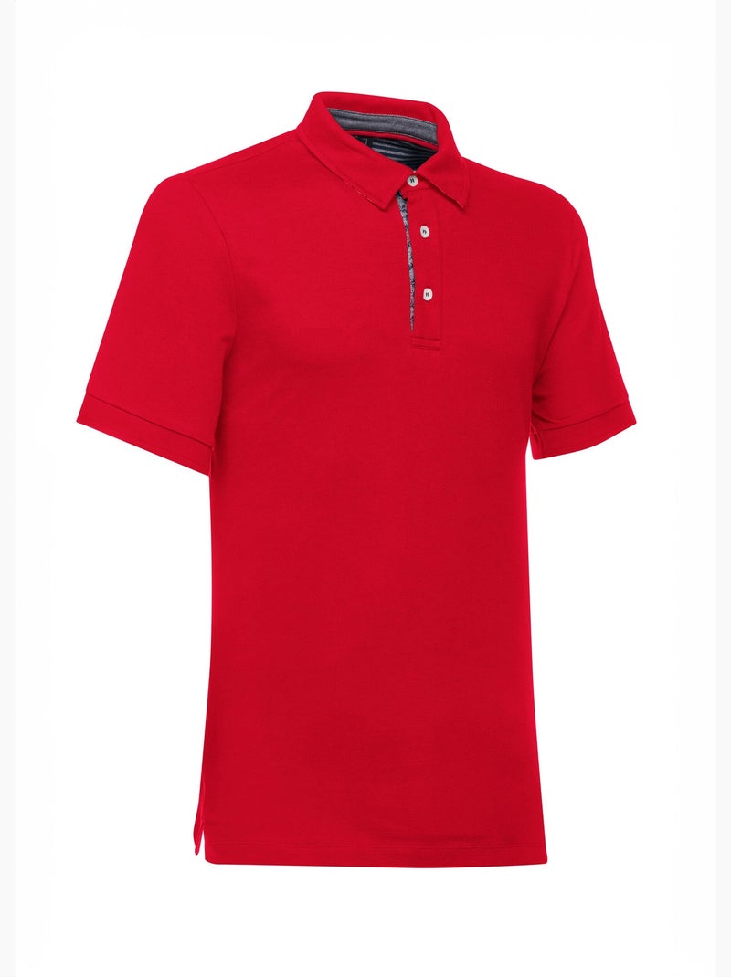 Polo en maille piquée à manches courtes - AFIBEL Rouge - Kiabi