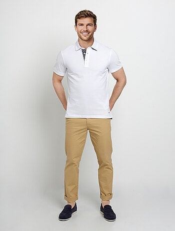 Polo en maille piquée à manches courtes