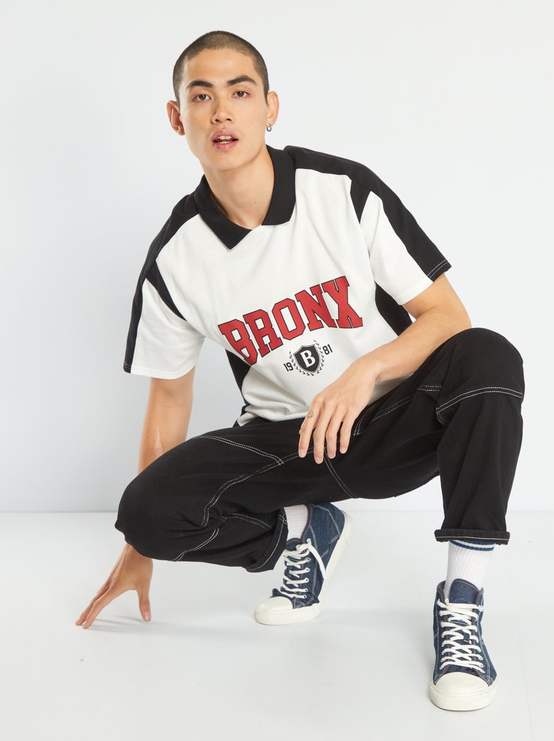 T-shirt Homme Getafix Cooking - Blanc Avec Logo - Coton - Manches Courtes - Marque Gildan