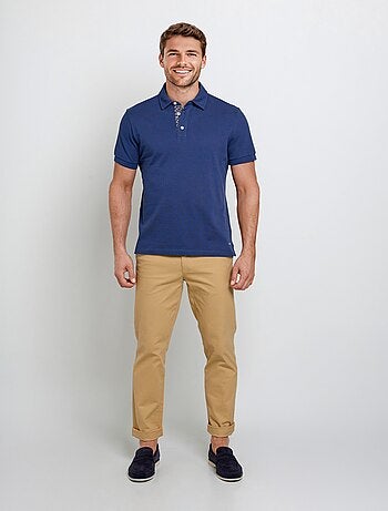 Polo en maille piquée à manches courtes