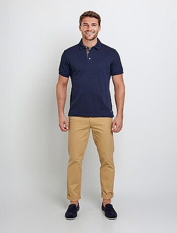 Polo en maille piquée à manches courtes