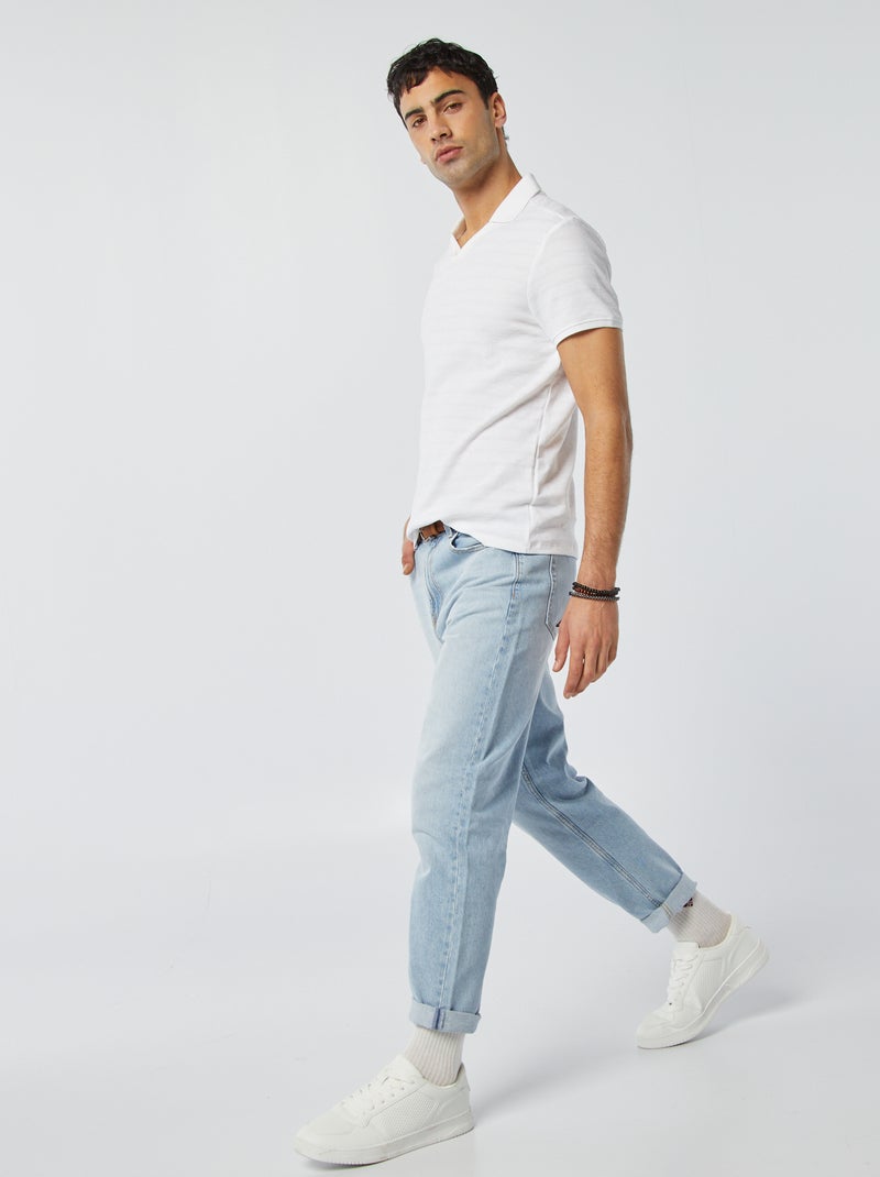 Polo en maille piquée Blanc - Kiabi